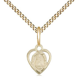 14kt Gold Filled Infant Medal Religious and Catholic Jewelry Engraved Catholic Saint Jewelry