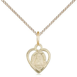 14kt Gold Filled Infant Medal Religious and Catholic Jewelry Engraved Catholic Saint Jewelry
