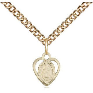 14kt Gold Filled Infant Medal Religious and Catholic Jewelry Engraved Catholic Saint Jewelry