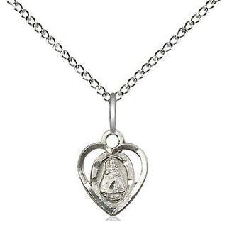 Sterling Silver Infant Medal Religious and Catholic Jewelry Engraved Catholic Saint Jewelry