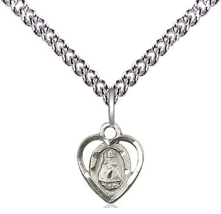 Sterling Silver Infant Medal Religious and Catholic Jewelry Engraved Catholic Saint Jewelry
