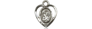 Sterling Silver Saint Ann Medal Religious and Catholic Jewelry Engraved Catholic Saint Jewelry