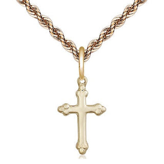 14kt Gold Filled Cross Medal Religious and Catholic Jewelry