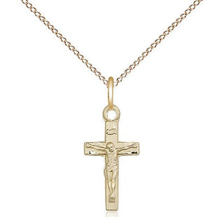 14kt Gold Crucifix Medal
