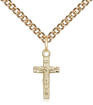 14kt Gold Crucifix Medal