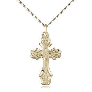14kt Gold Filled Cross Medal Catholic Jewelry