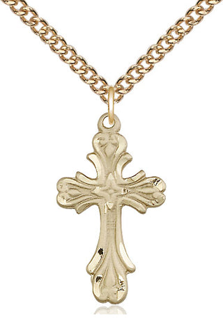 14kt Gold Filled Cross Medal Catholic Jewelry