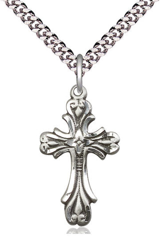 Sterling Silver Cross Medal Catholic Jewelry