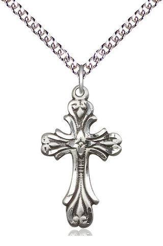 Sterling Silver Cross Medal Catholic Jewelry