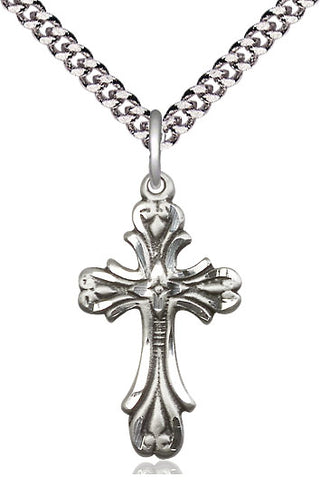 Sterling Silver Cross Medal Catholic Jewelry
