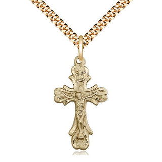 14kt Gold Filled Crucifix Medal Catholic Jewelry