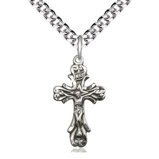 Sterling Silver Crucifix Medal Catholic Jewelry