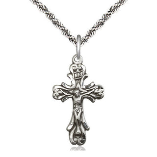 Sterling Silver Crucifix Medal Catholic Jewelry