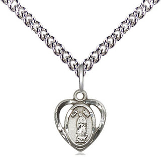 Sterling Silver Our Lady of Guadalupe Medal Religious and Catholic Jewelry