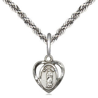 Sterling Silver Our Lady of Guadalupe Medal Religious and Catholic Jewelry