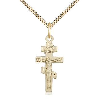 14kt Gold Filled Crucifix Medal Catholic Jewelry