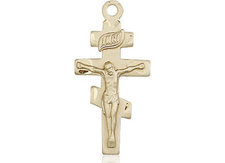 14kt Gold Crucifix Medal