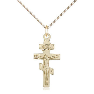 14kt Gold Crucifix Medal