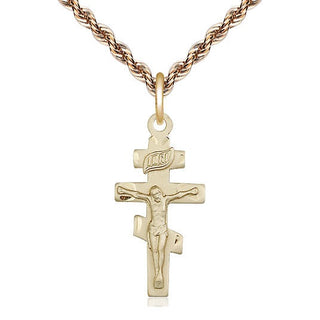 14kt Gold Crucifix Medal
