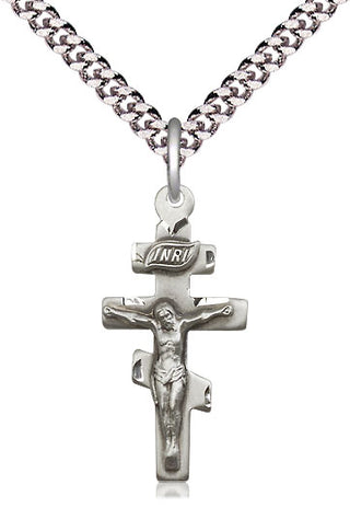 Sterling Silver Crucifix Medal Catholic Jewelry