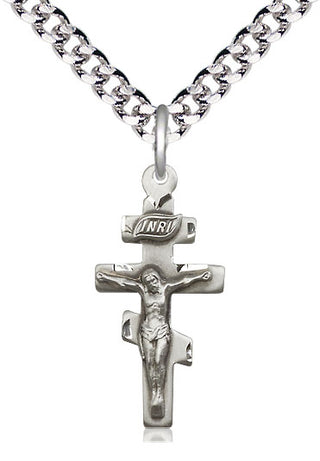 Sterling Silver Crucifix Medal Catholic Jewelry