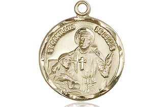 14kt Gold Filled Saint Camillus of Lellis Medal Engraved Catholic Saint Jewelry