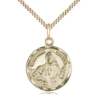 14kt Gold Filled Saint Camillus of Lellis Medal Religious Jewelry Engraved Catholic Saint Jewelry