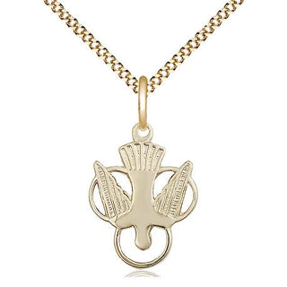 14kt Gold Filled Holy Spirit Medal Religious Jewelry