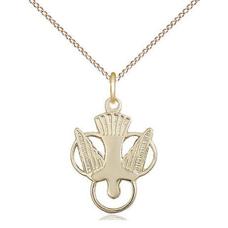 14kt Gold Filled Holy Spirit Medal Religious Jewelry