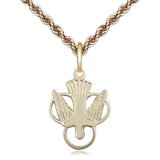14kt Gold Holy Spirit Medal