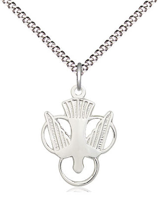 Sterling Silver Holy Spirit Medal Religious Jewelry