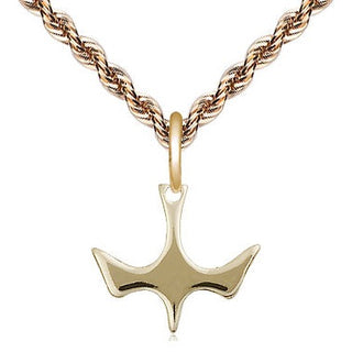 14kt Gold Filled Holy Spirit Medal Religious and Catholic Jewelry