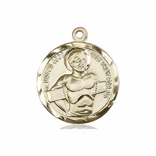 14kt Gold Filled Dismas Medal Engraved Catholic Saint Jewelry
