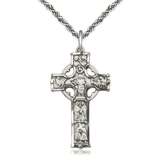 Sterling Silver Celtic Cross Medal Catholic Jewelry