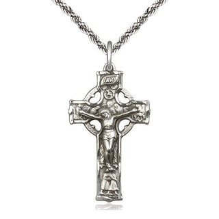 Sterling Silver Celtic Crucifix Medal Catholic Jewelry