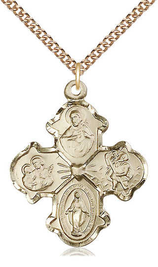 14kt Gold 4-Way Medal