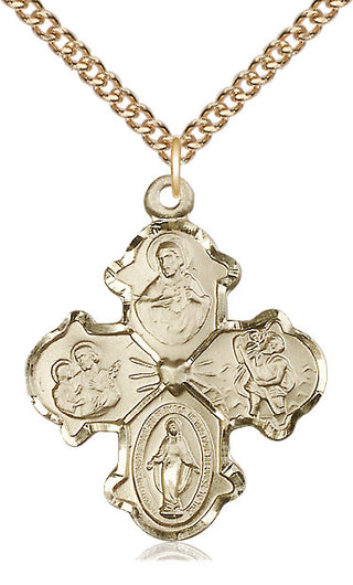 14kt Gold 4-Way Medal