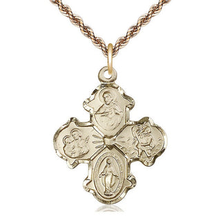 14kt Gold 4-Way Medal