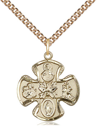 14kt Gold 5-Way Medal