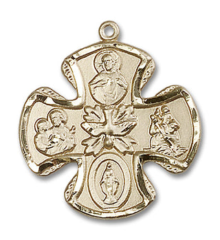 14kt Gold Filled 5-Way Medal