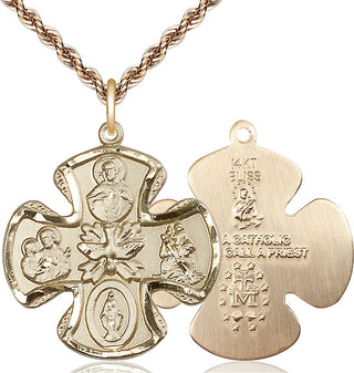 14kt Gold 5-Way Medal