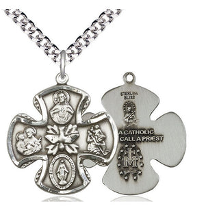 Pewter 5-Way Medal Catholic Jewelry