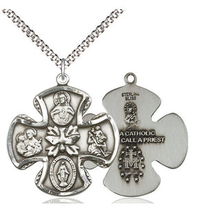 Pewter 5-Way Medal Catholic Jewelry
