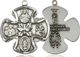 Sterling Silver 5-Way Medal