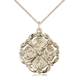 14kt Gold 5-Way Medal