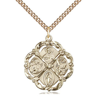 14kt Gold 5-Way Medal