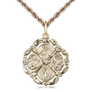 14kt Gold 5-Way Medal