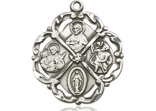 Sterling Silver 5-Way Medal
