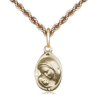 14kt Gold Filled Madonna & Child Medal Religious and Catholic Jewelry