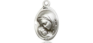 Sterling Silver Madonna & Child Medal